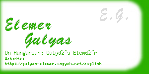 elemer gulyas business card